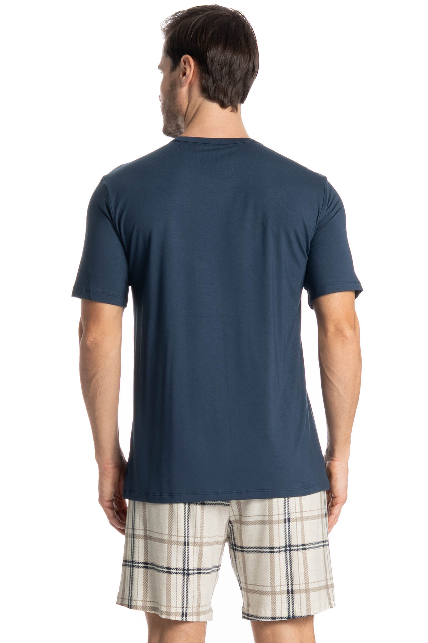Pijama Masculino Curto Winter Azul-marinho - Imagem 2