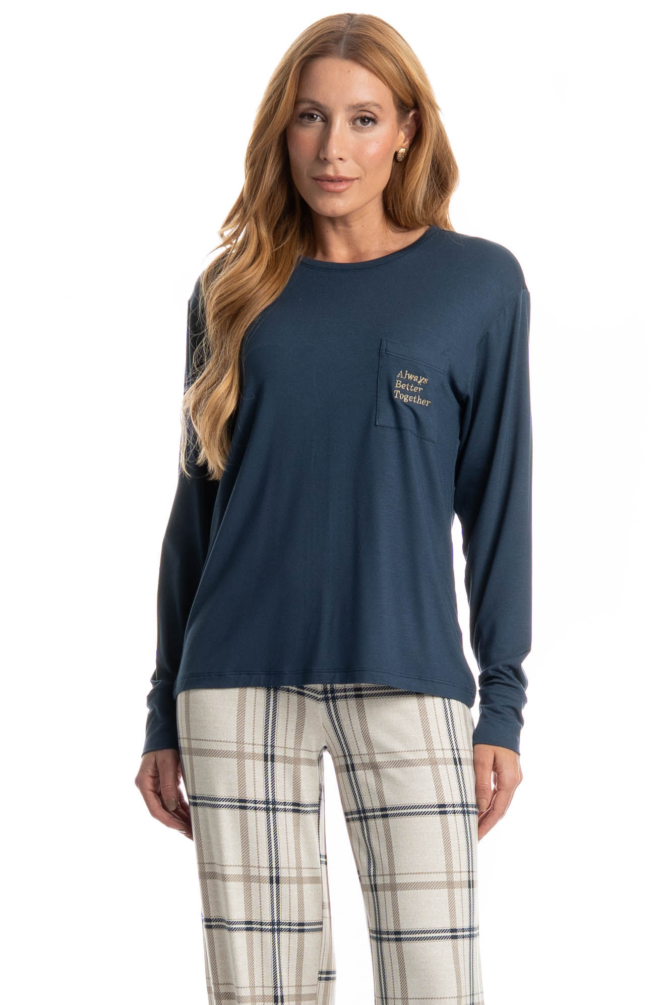 Pijama Feminino Longo Winter - Imagem 3 - Mobile