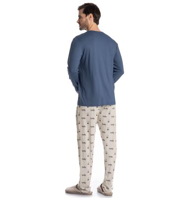 Pijama Longo Masculino Remo - Imagem 2 - Mobile