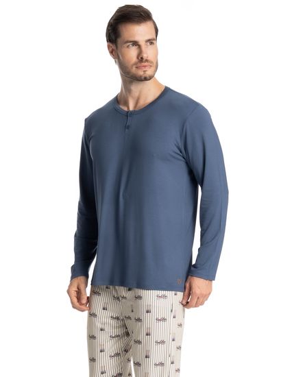 Pijama Longo Masculino Remo - Imagem 3 - Desktop