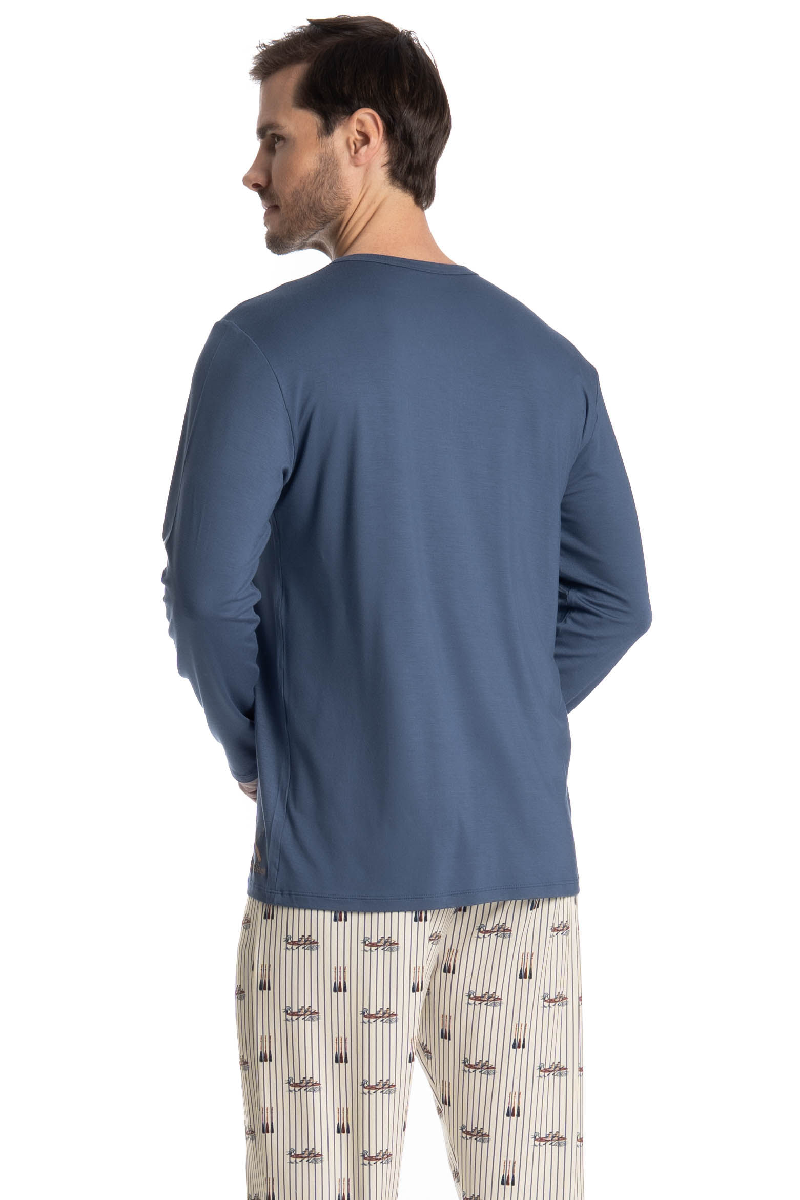 Pijama Longo Masculino Remo - Imagem 4 - Mobile