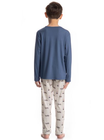 Pijama Infantil Longo Masculino Remo - Imagem 2 - Desktop