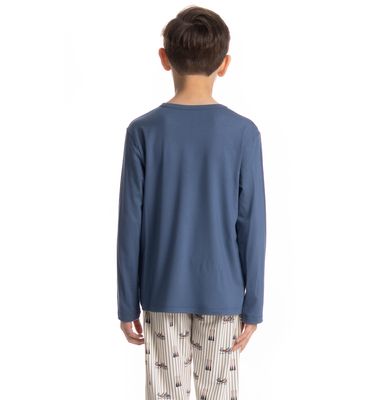 Pijama Infantil Longo Masculino Remo - Imagem 4 - Mobile