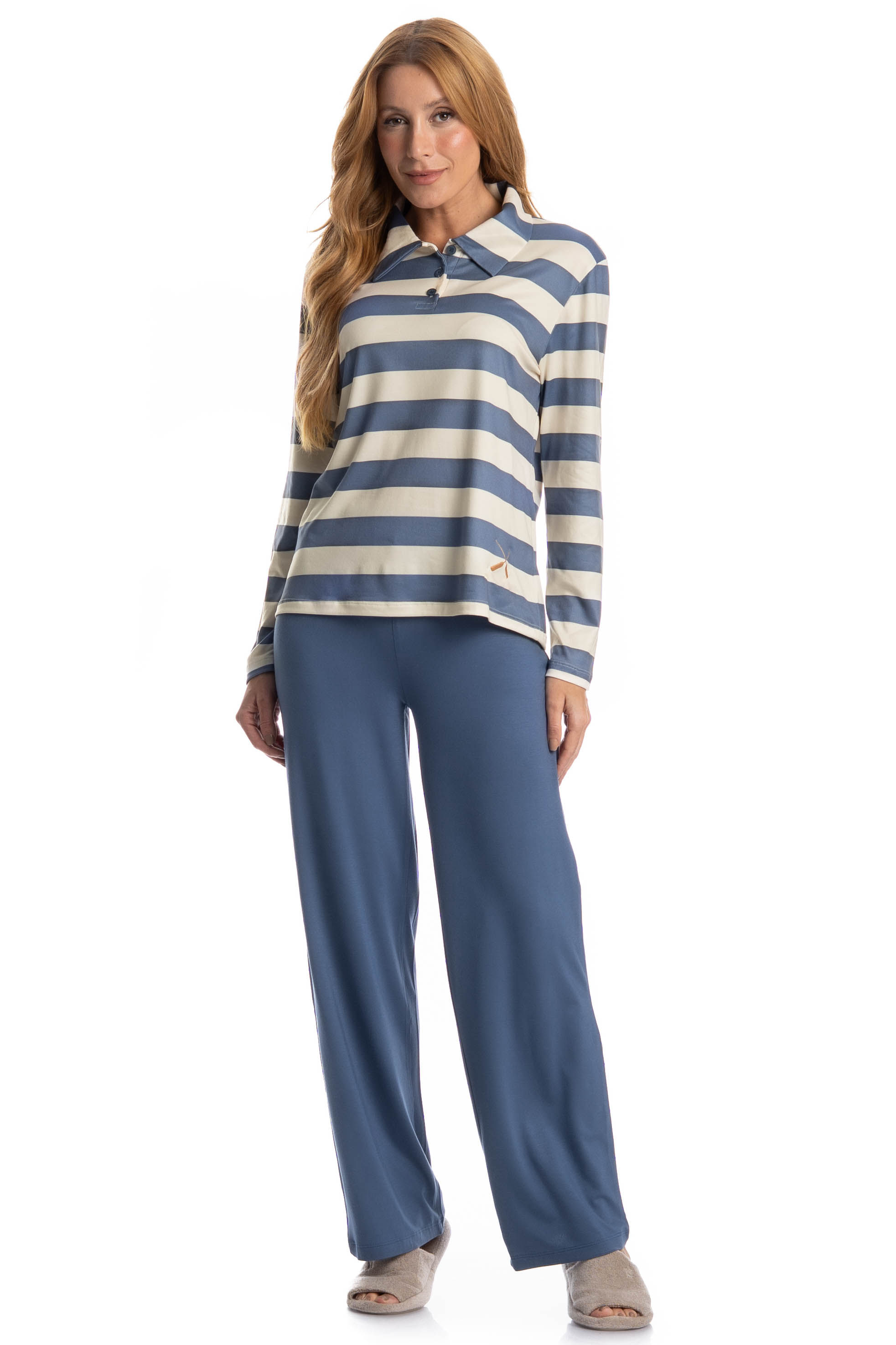Pijama Remo Longo Feminino - Imagem 1