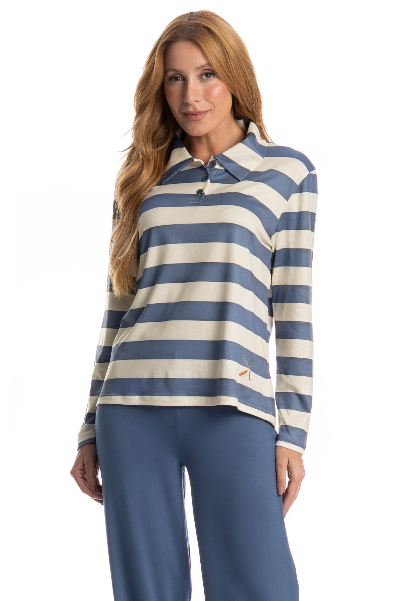 Pijama Remo Longo Feminino - Imagem 3 - Mobile