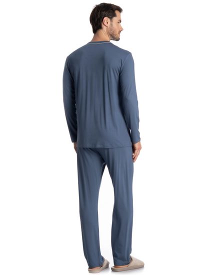 Pijama Masculino Longo Com Bolso Lucca - Imagem 2 - Desktop