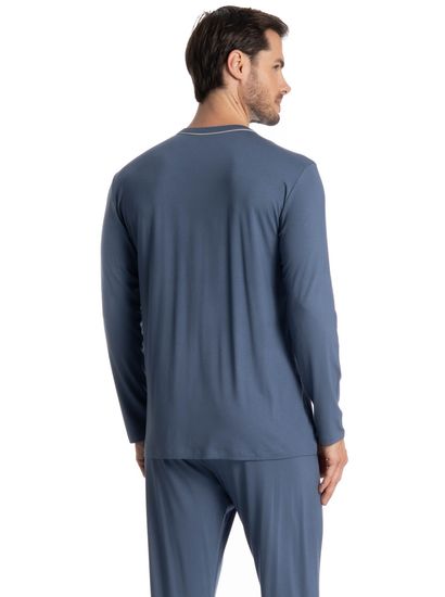 Pijama Masculino Longo Com Bolso Lucca - Imagem 4 - Desktop