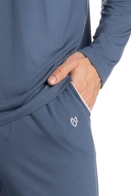 Pijama Masculino Longo Com Bolso Lucca - Imagem 5 - Mobile