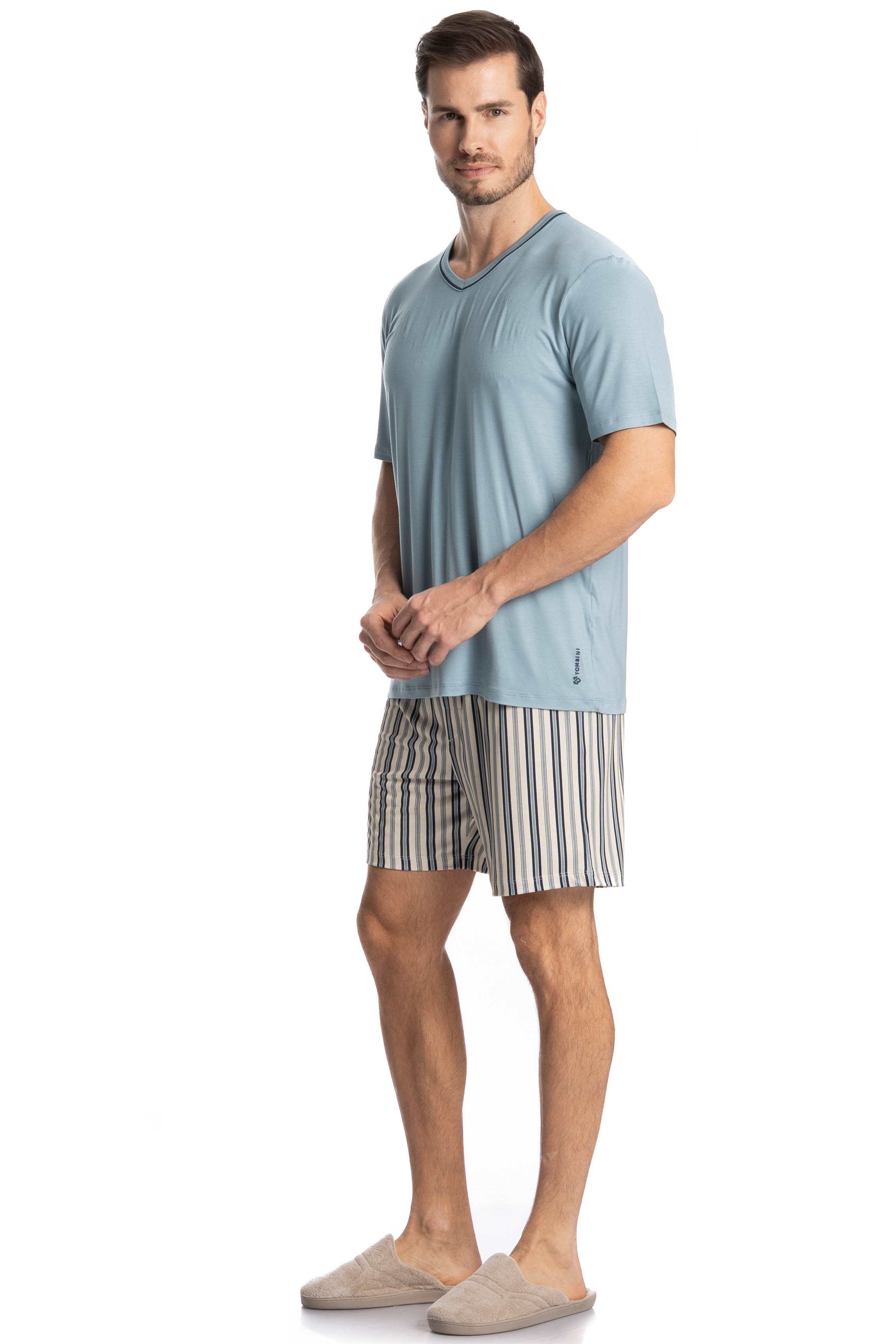 Pijama Masculino Curto Mateo - Imagem 3 - Mobile