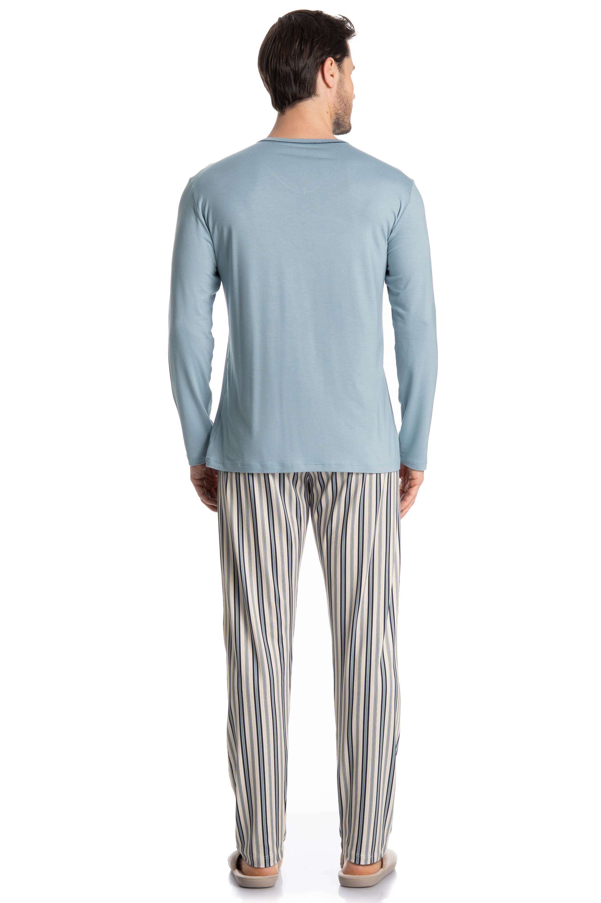 Pijama Masculino Longo Mateo - Imagem 2 - Mobile