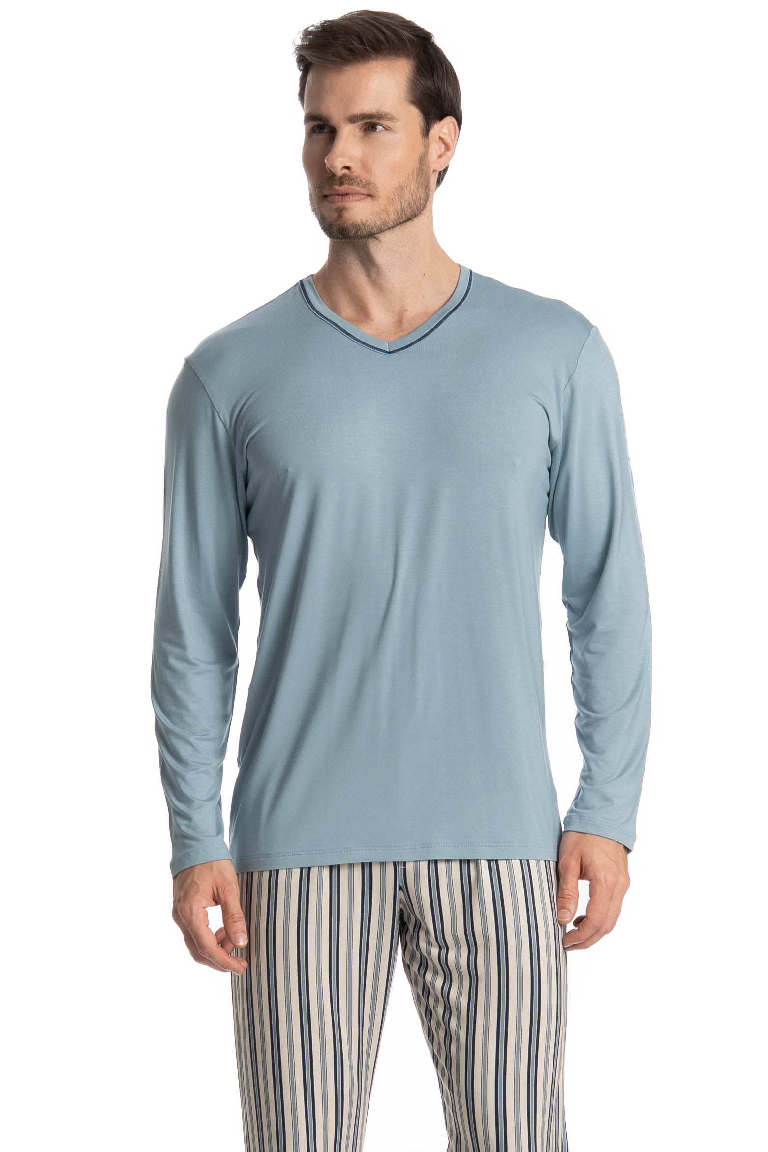 Pijama Masculino Longo Mateo - Imagem 3 - Mobile