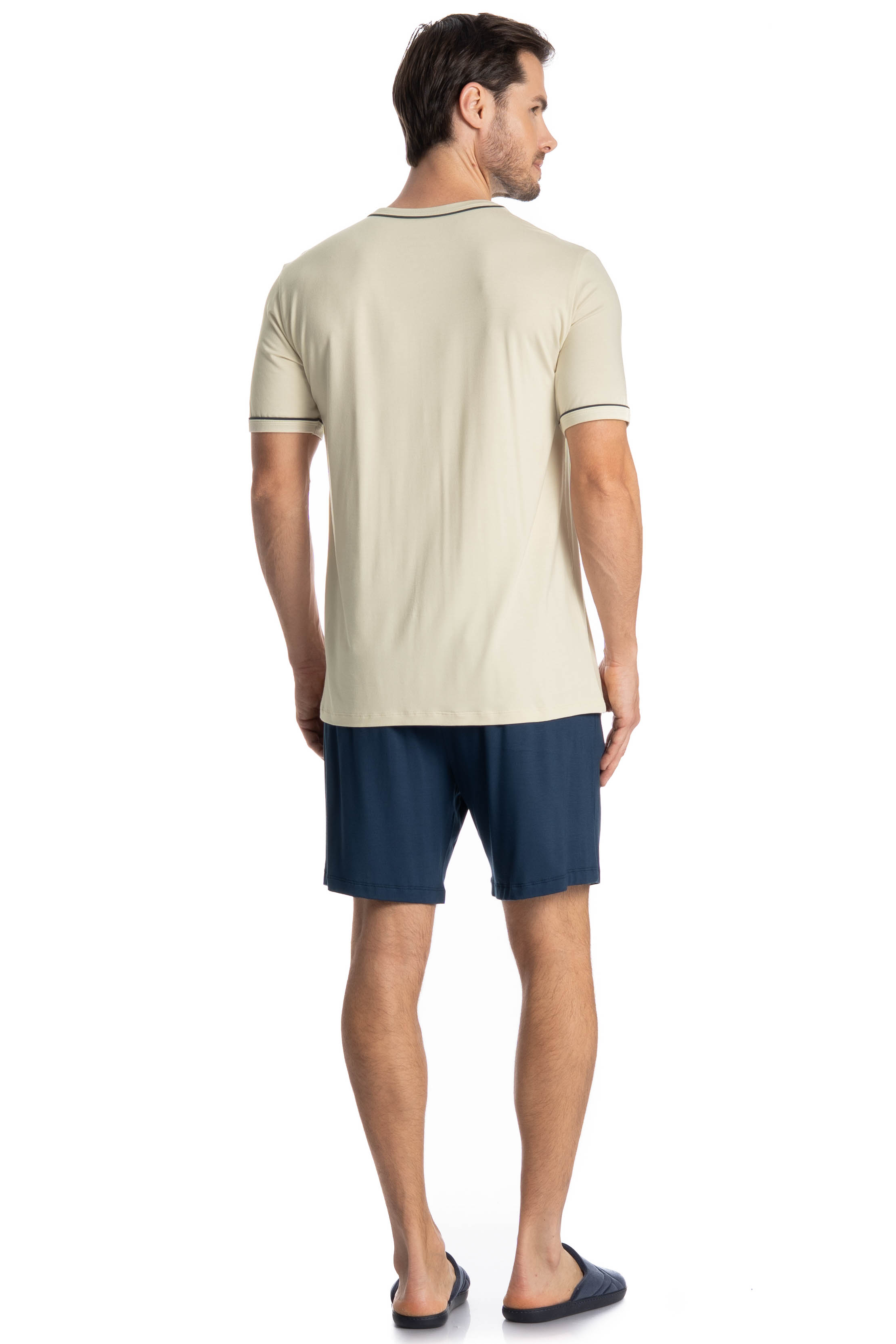 Pijama Masculino Curto Augusto - Imagem 4 - Mobile