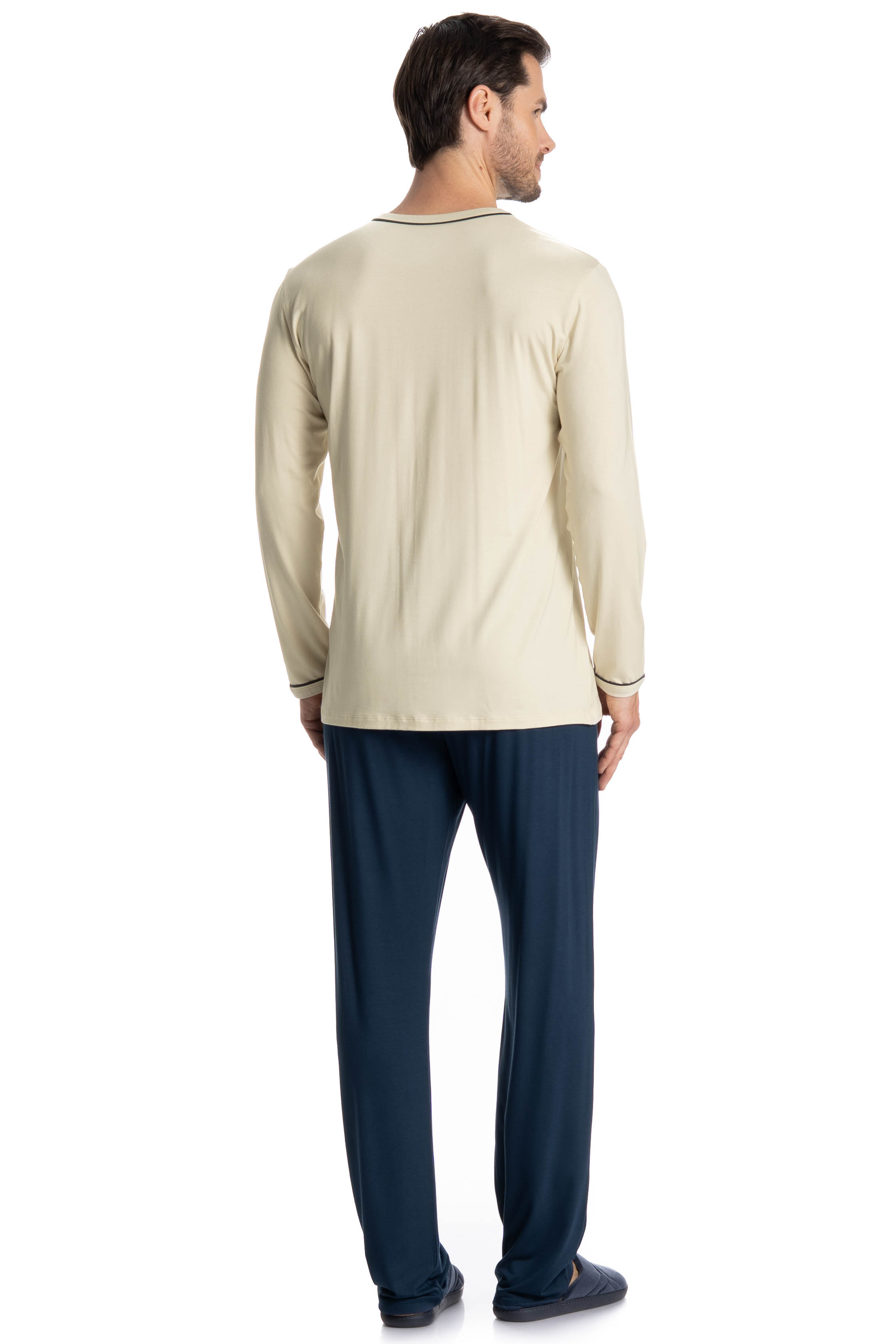 Pijama Masculino Longo Augusto - Imagem 2 - Mobile