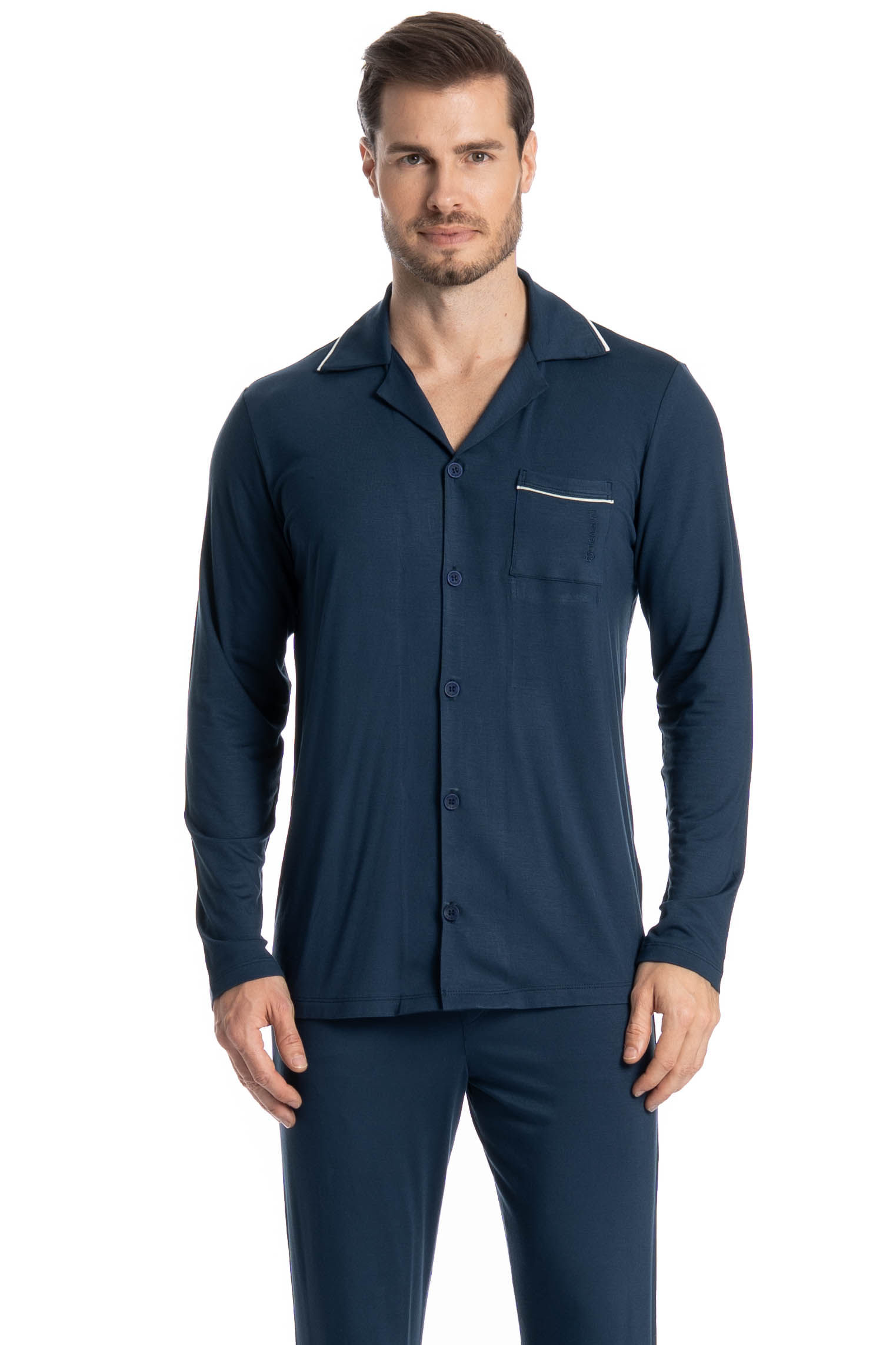 Pijama Longo Americano New Romeu - Imagem 3 - Mobile