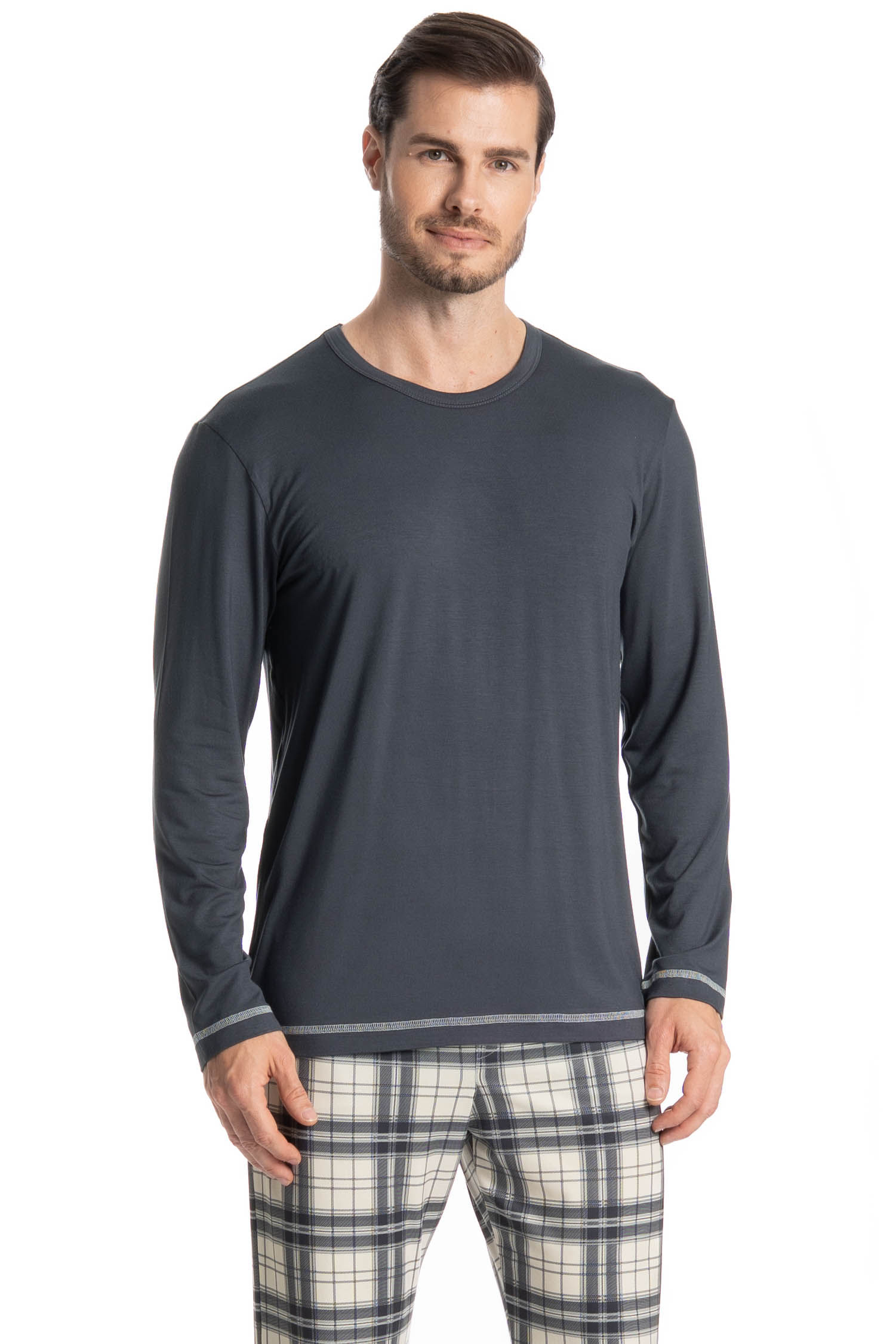 Pijama Masculino Longo Vicente - Imagem 3 - Mobile