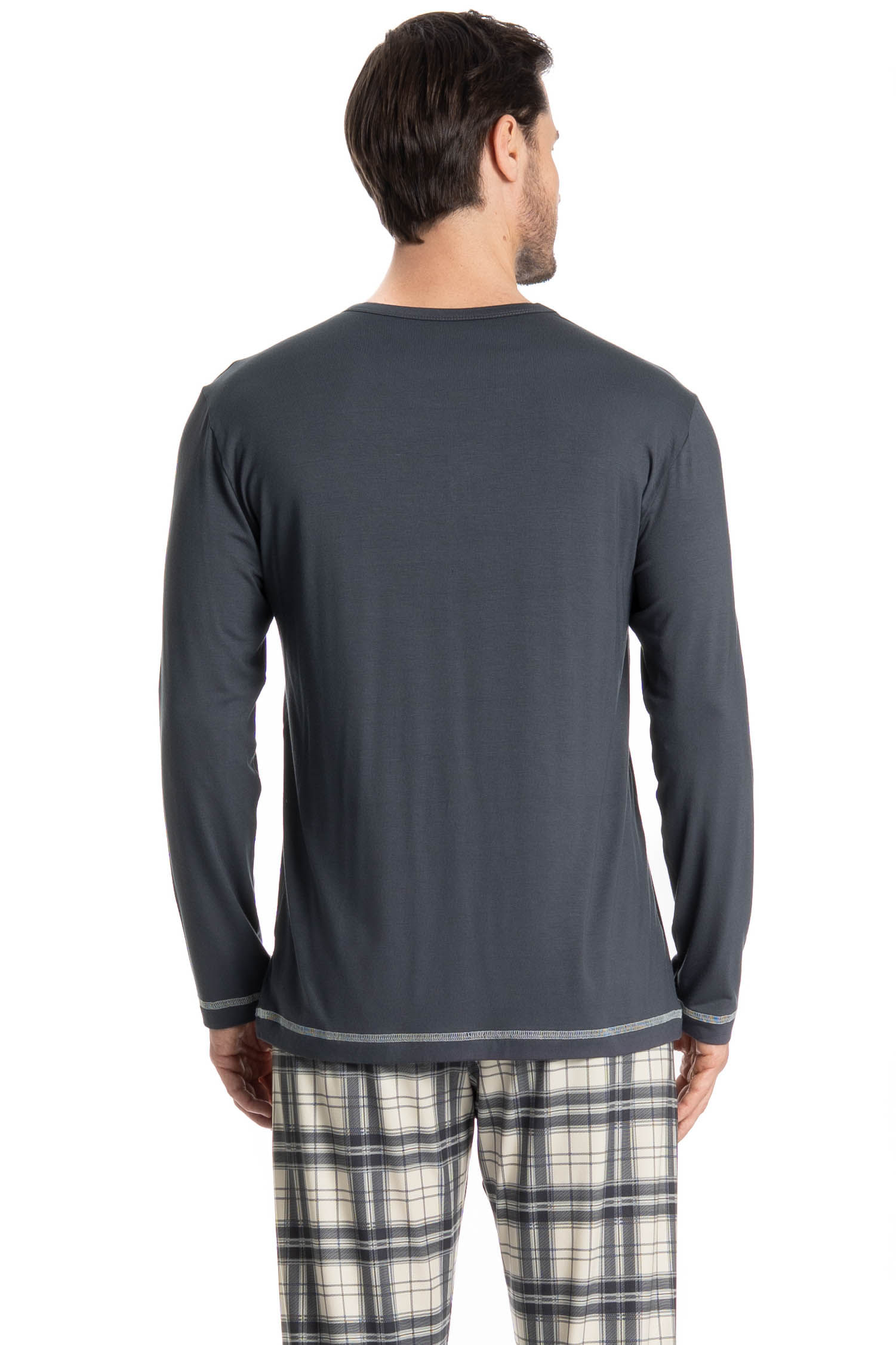 Pijama Masculino Longo Vicente - Imagem 4 - Mobile