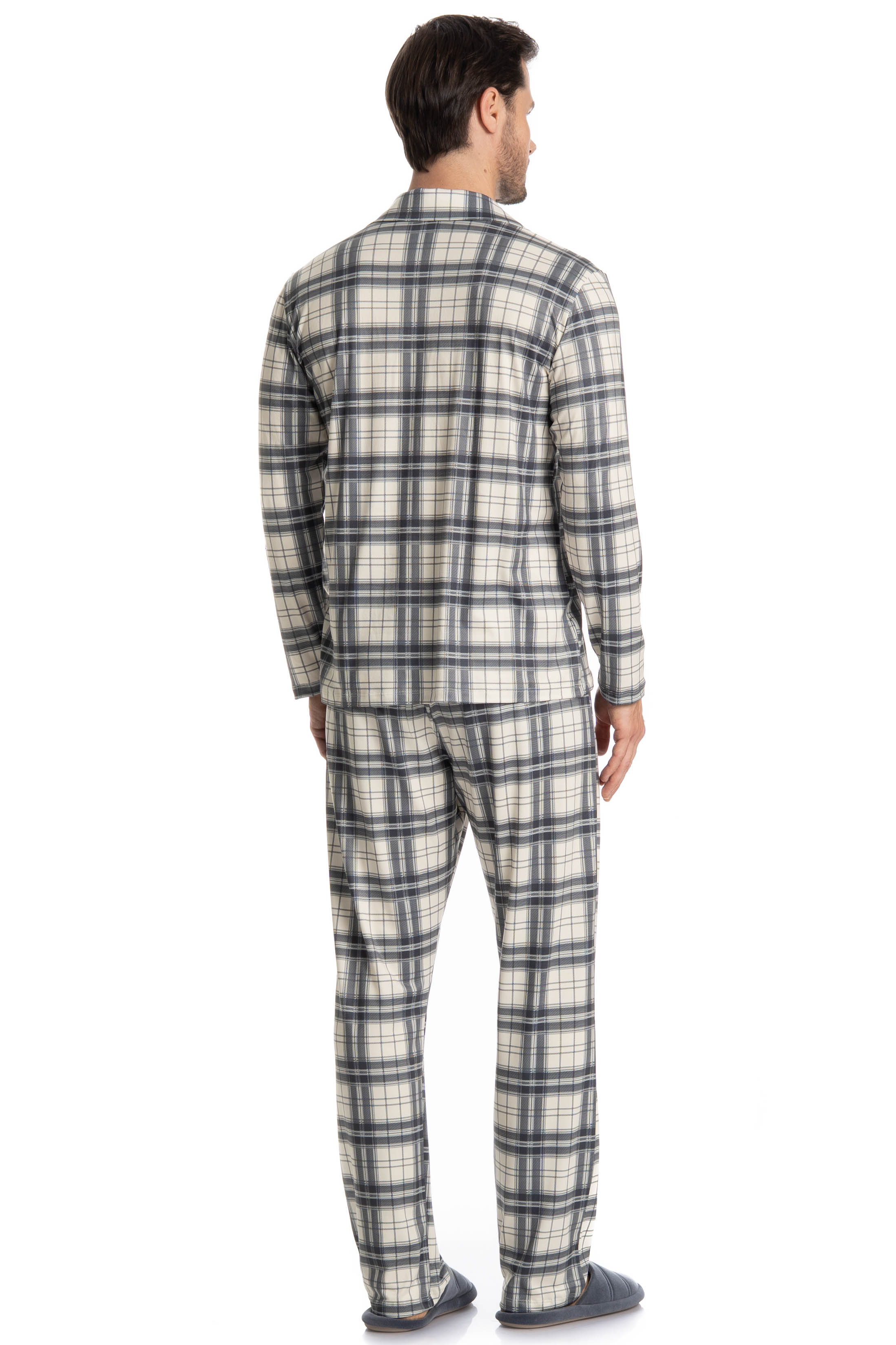 Pijama Longo Americano Vicente Cinza - Imagem 2