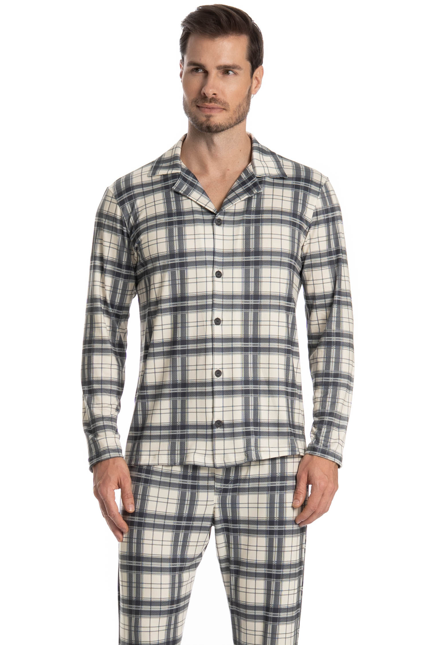 Pijama Longo Americano Vicente - Imagem 3 - Mobile