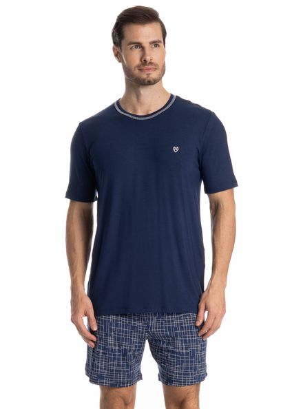 Pijama Luigi Curto Azul-marinho - Imagem 1