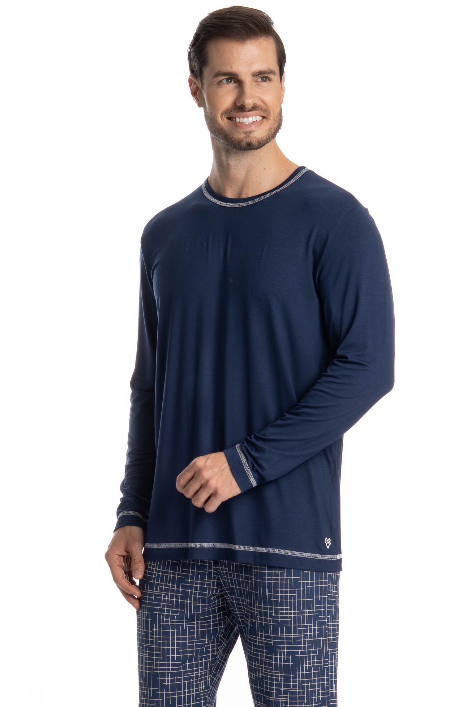 Pijama Masculino Longo Luigi - Imagem 3 - Mobile