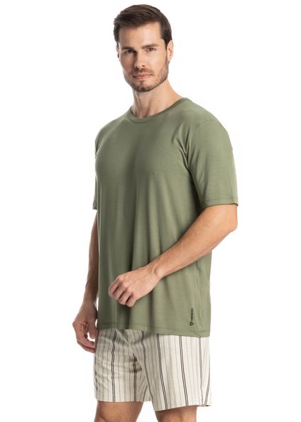 Pijama Masculino Curto Bernardo Verde - Imagem 1