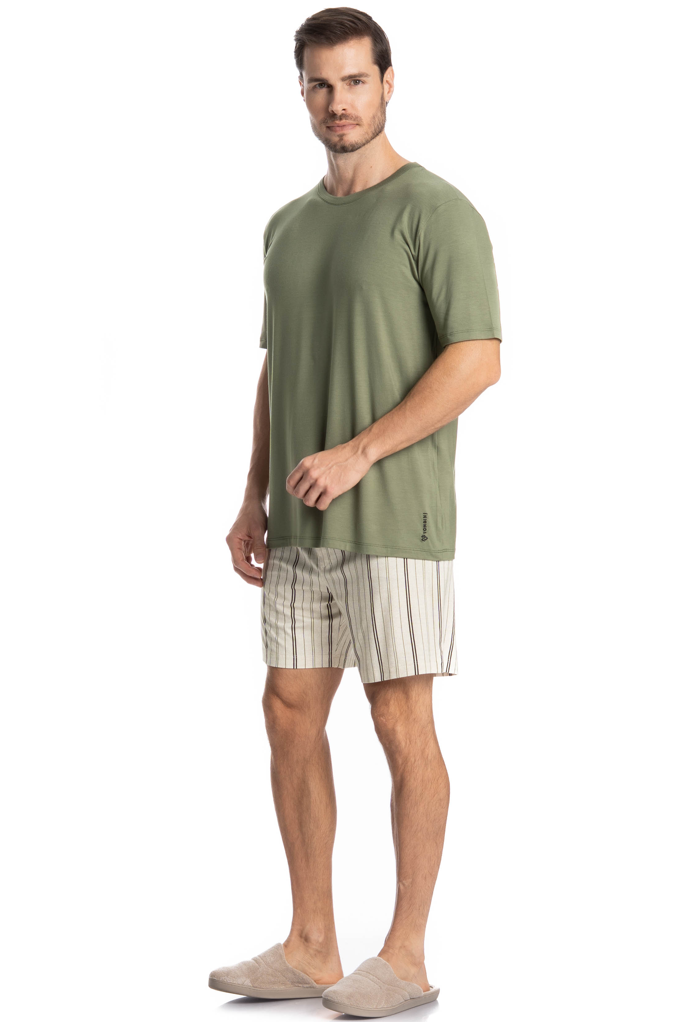 Pijama Masculino Curto Bernardo - Imagem 3 - Mobile