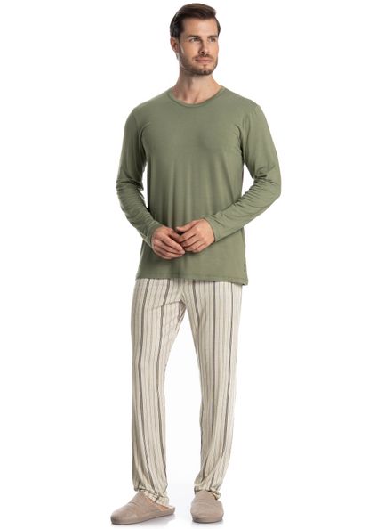 Pijama Masculino Longo Bernardo Verde - Imagem 1