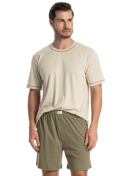 Pijama Masculino Curto Dado Verde - Imagem 1