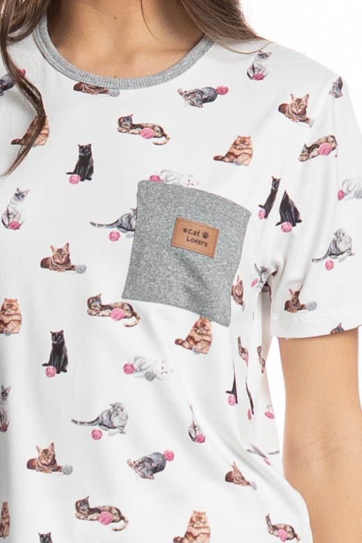 Pijama Curto Cats - Imagem 5 - Mobile