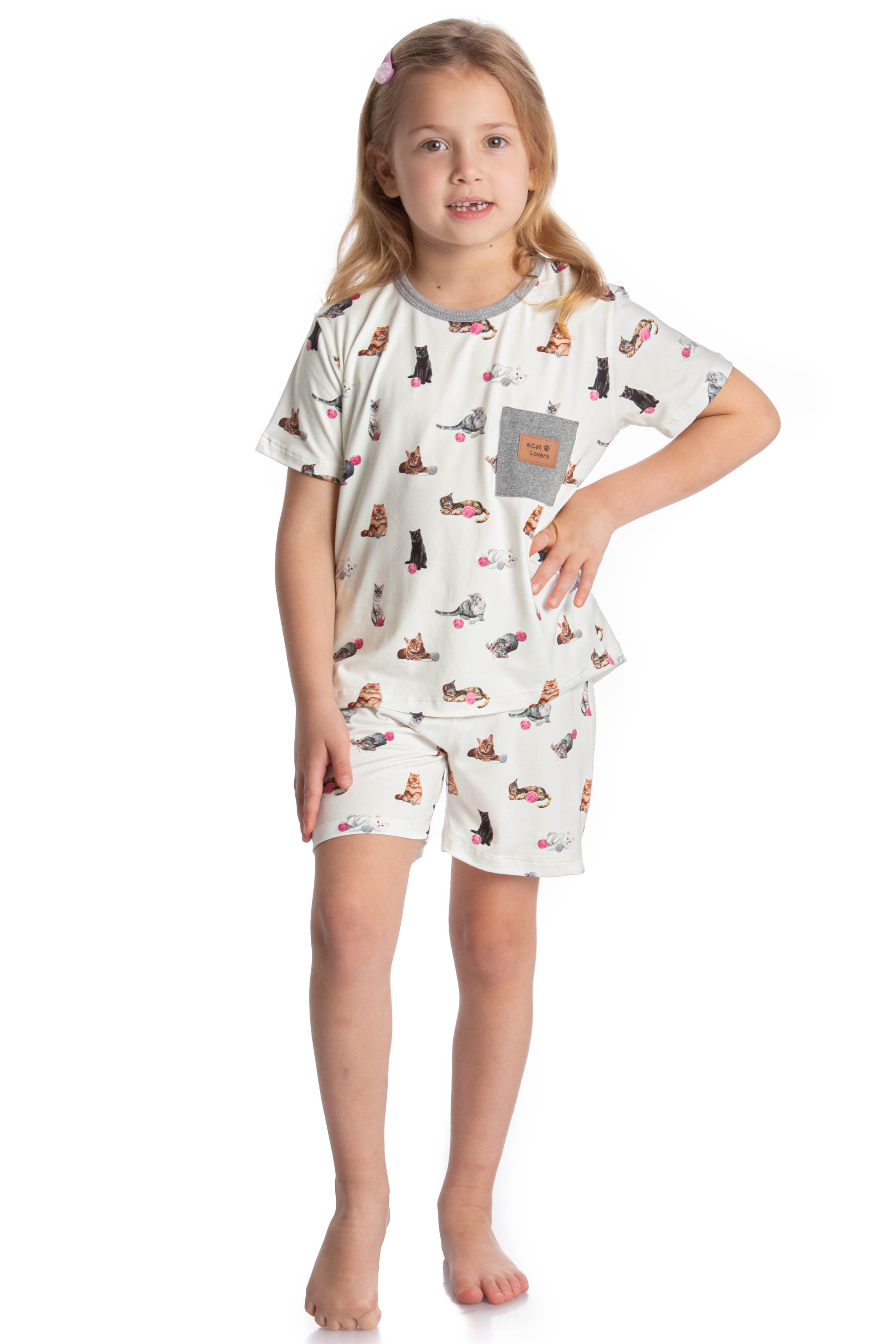 Pijama Curto Infantil Cats - Imagem 3 - Mobile