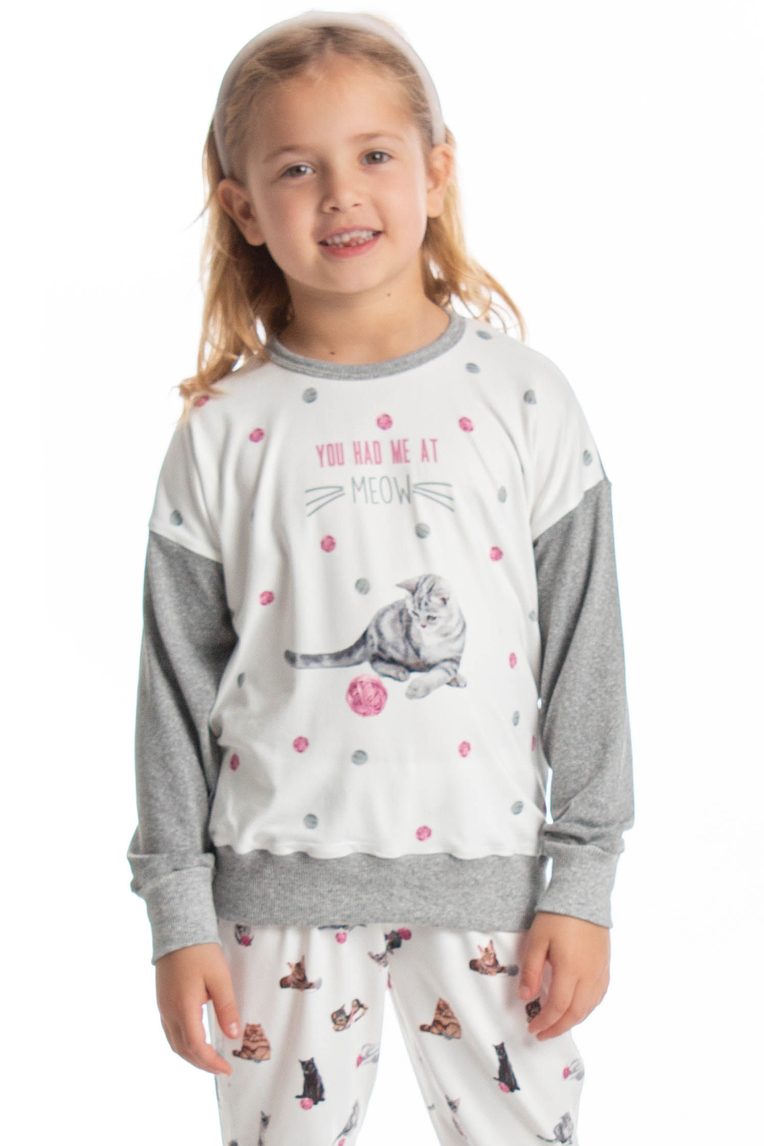 Pijama Infantil Longo Cats - Imagem 3 - Mobile