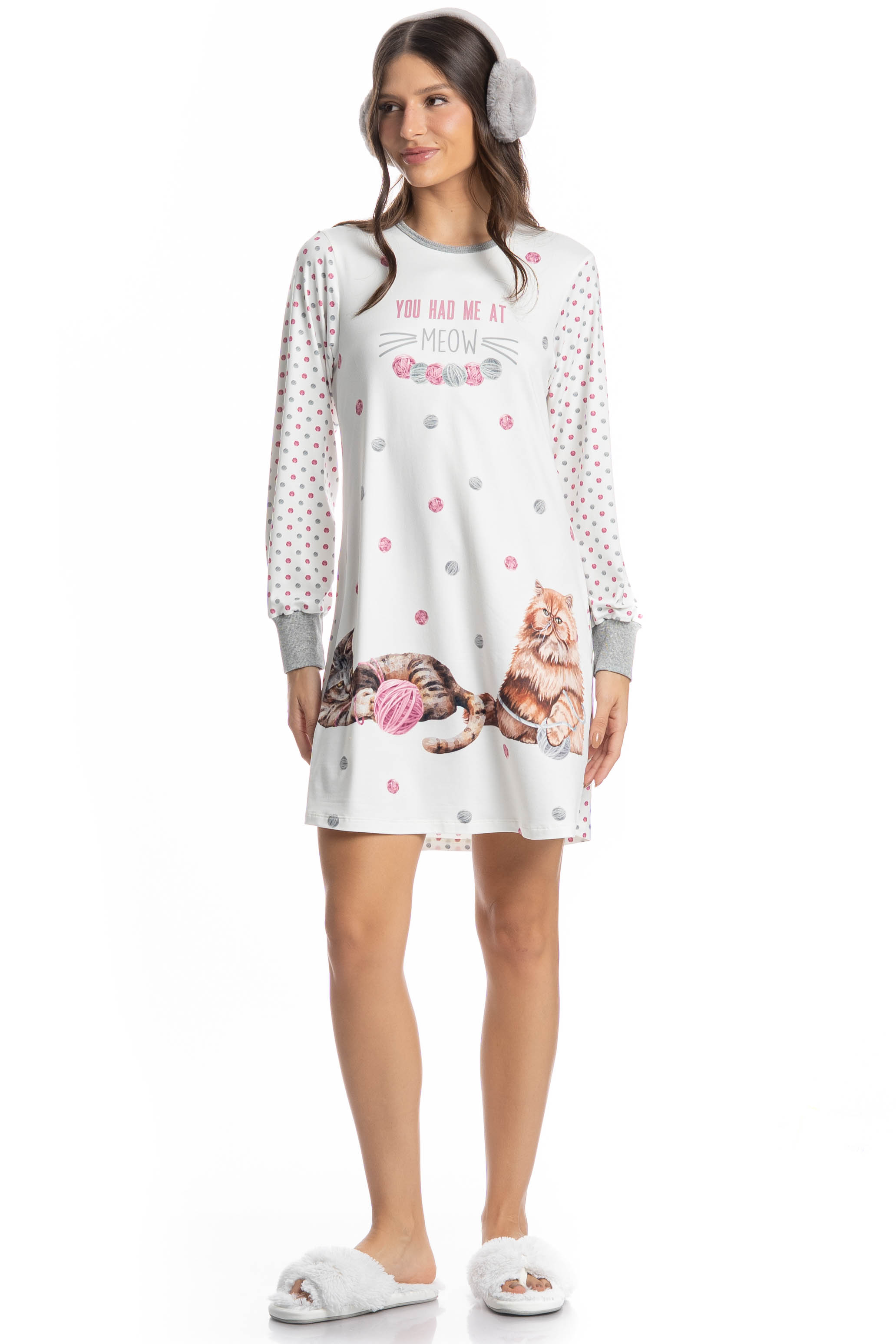 Camisão Manga Longa Cats - Imagem 3 - Mobile