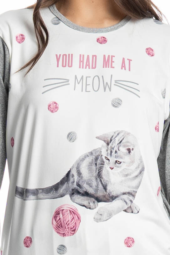 Pijama Feminino Longo Cats - Imagem 5 - Mobile