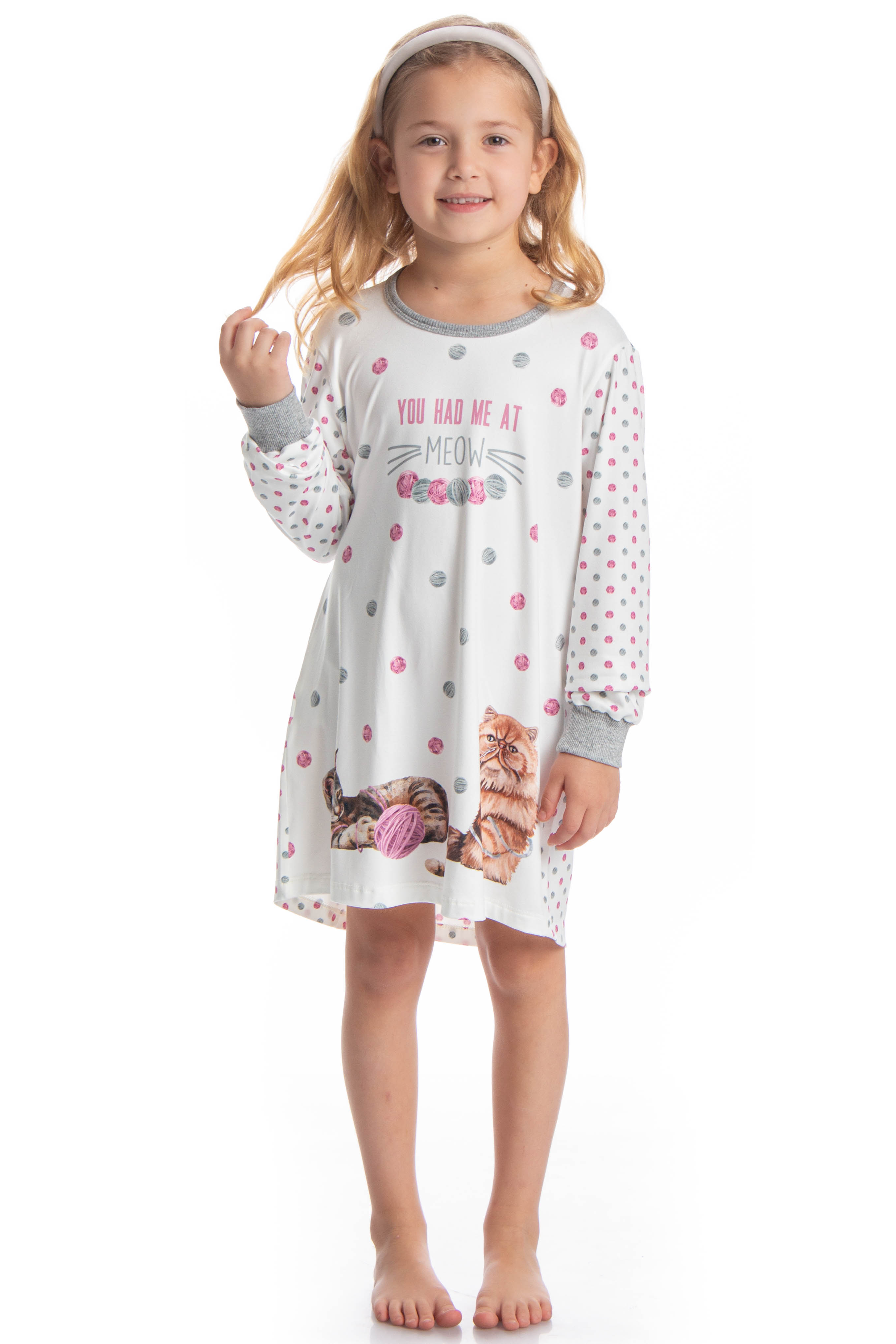 Camisão Infantil Manga Longa Cats - Imagem 3 - Mobile