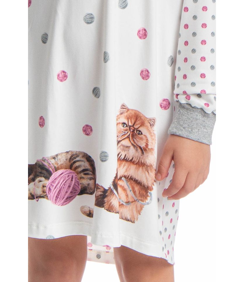 Camisão Infantil Manga Longa Cats - Imagem 5 - Desktop