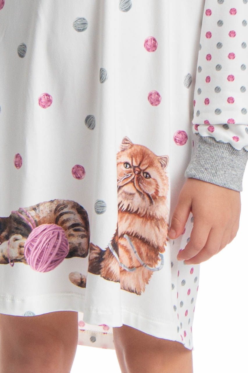 Camisão Infantil Manga Longa Cats - Imagem 5 - Mobile