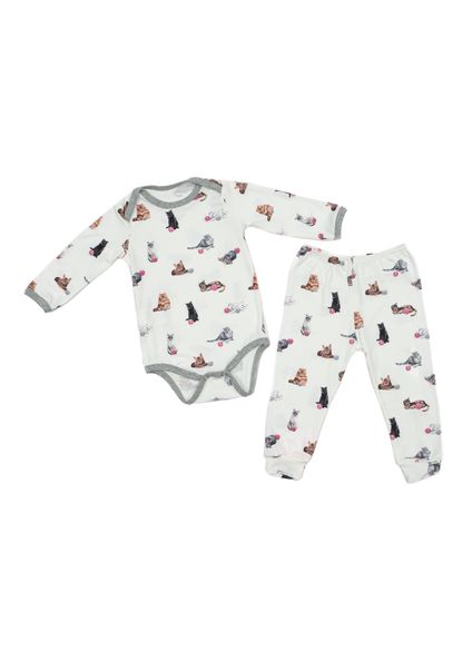 Conjunto Baby Cats Branco - Imagem 1