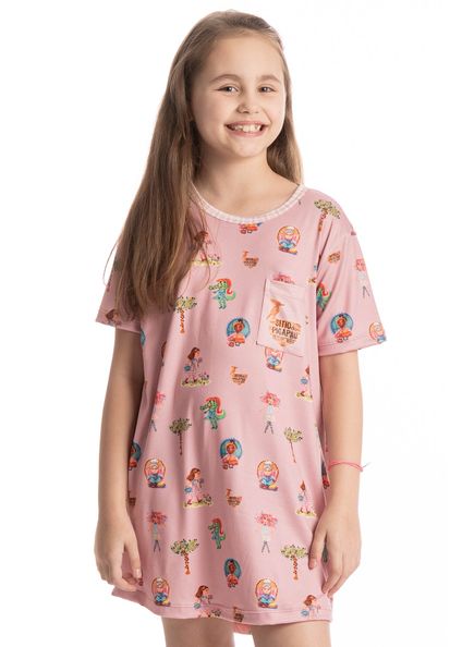 Camisão Infantil Sítio Do Picapau Amarelo Rosa-3 - Imagem 1