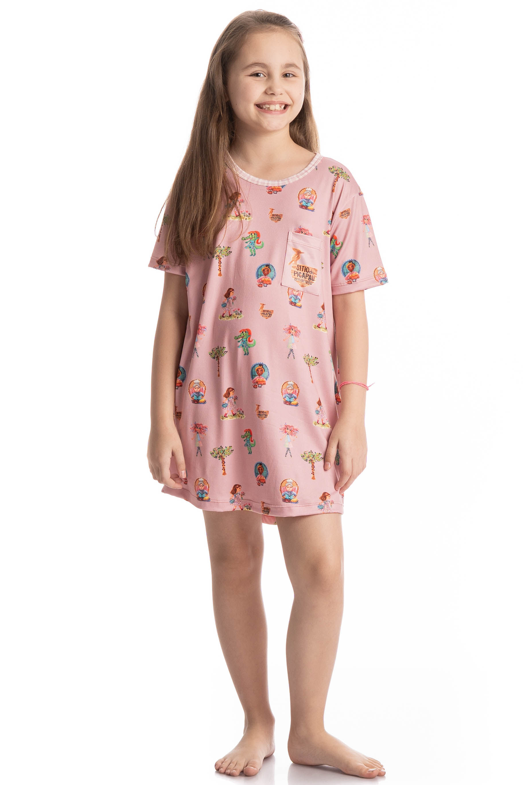 Camisão Infantil Sítio Do Picapau Amarelo - Imagem 3 - Mobile