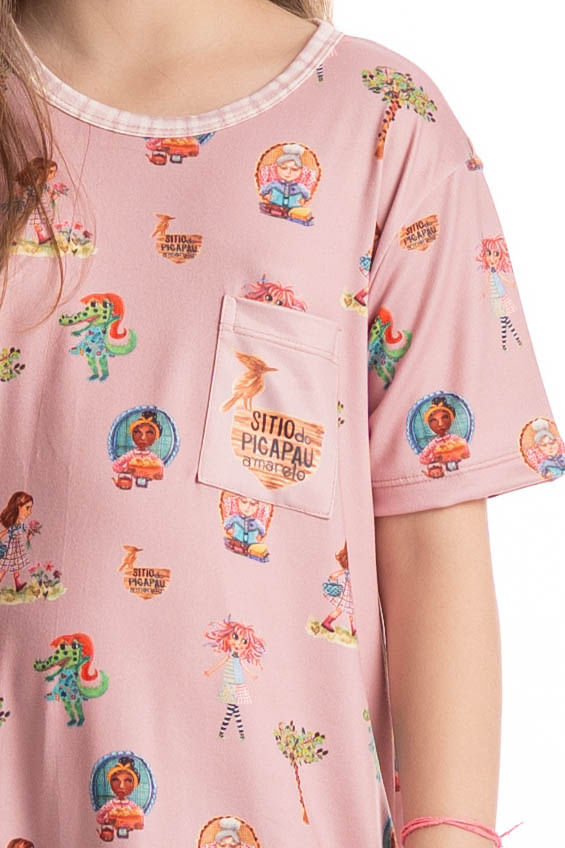 Camisão Infantil Sítio Do Picapau Amarelo - Imagem 5 - Mobile