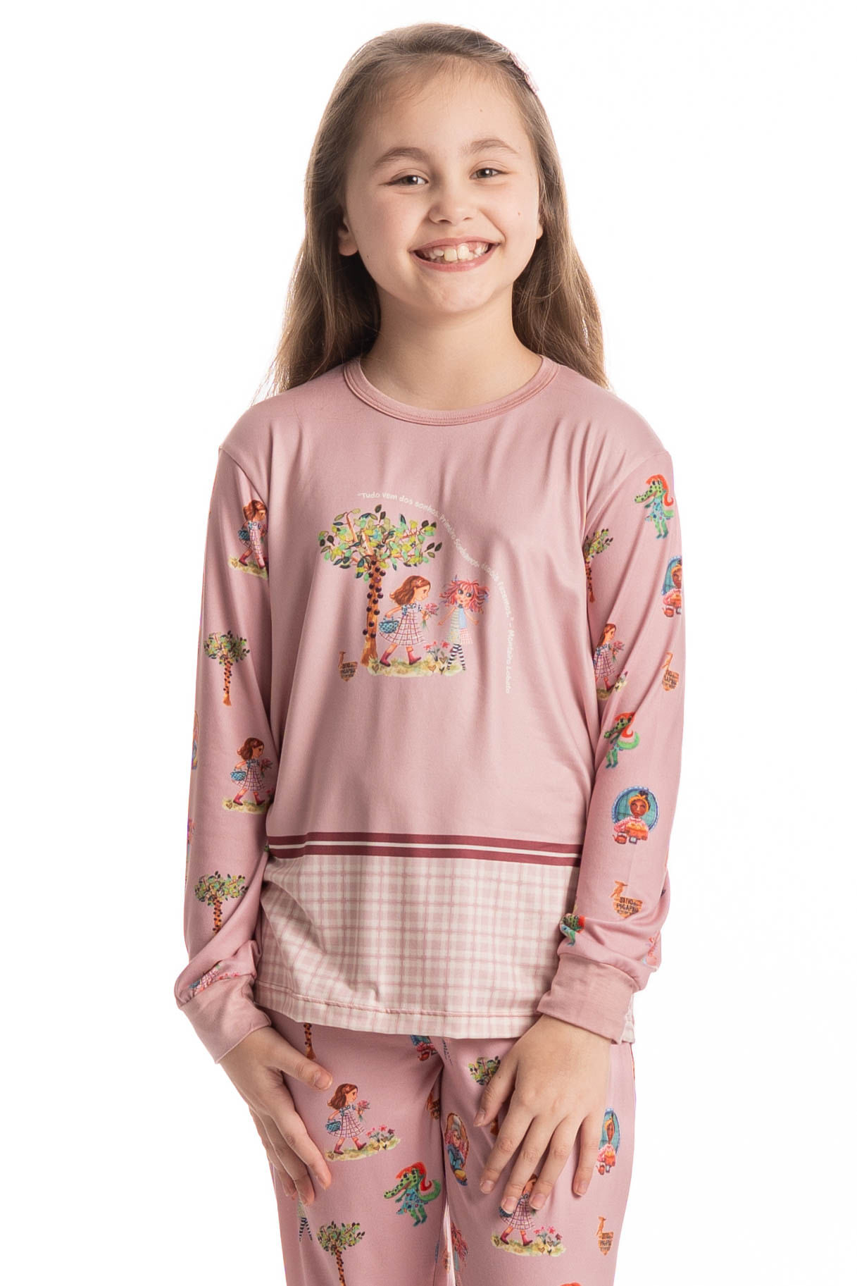 Pijama Infantil Longo Sítio Do Picapau Amarelo - Imagem 3 - Mobile