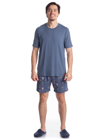 Pijama Masculino Curto Sítio Do Picapau Amarelo - Imagem 3 - Desktop