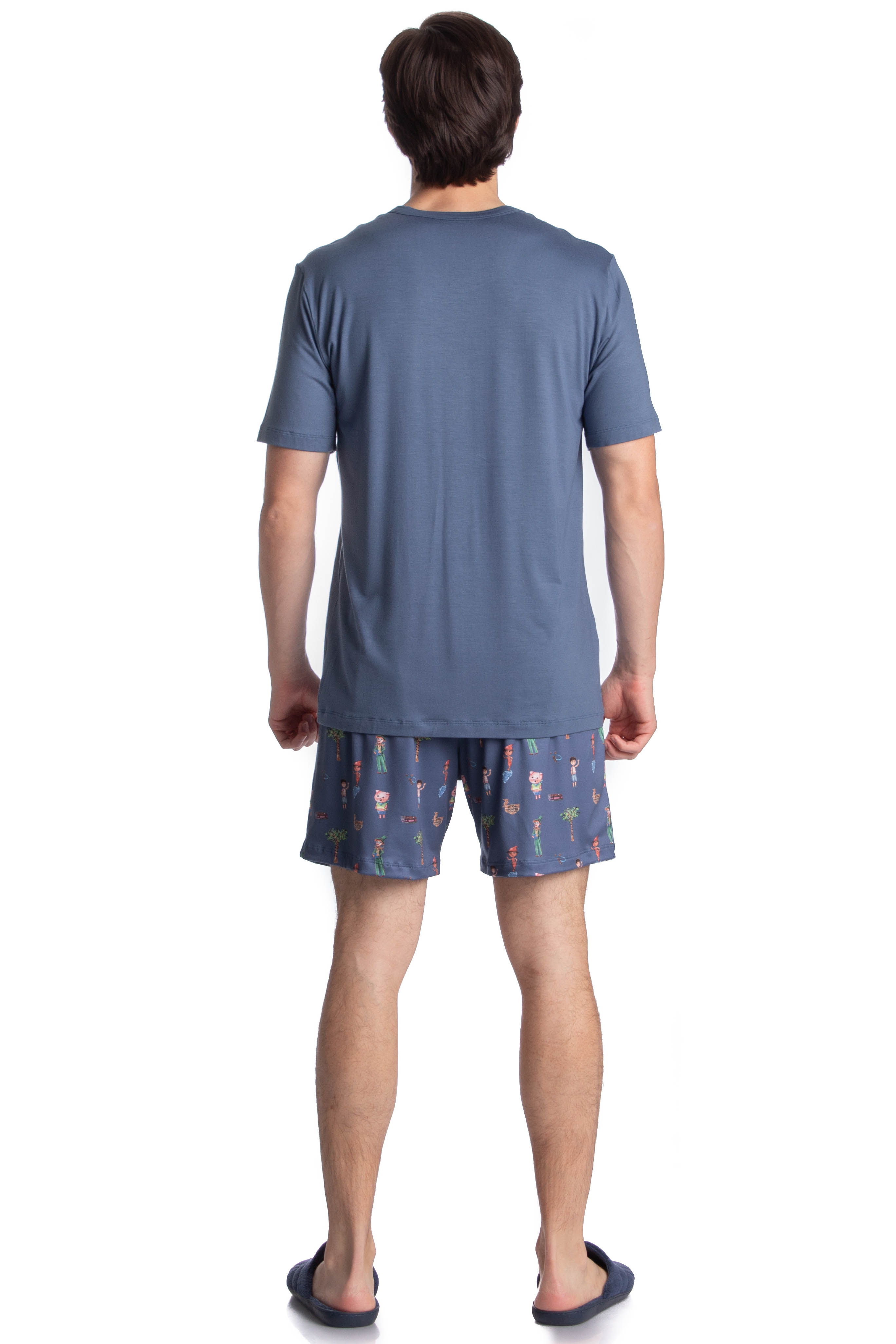 Pijama Masculino Curto Sítio Do Picapau Amarelo - Imagem 4 - Mobile
