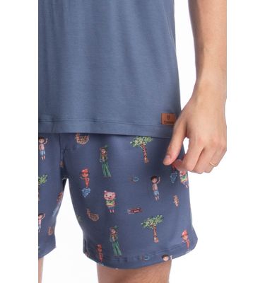 Pijama Masculino Curto Sítio Do Picapau Amarelo - Imagem 5 - Mobile