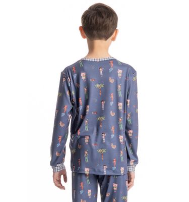 Pijama Masculino Infantil Longo Sítio Do Picapau Amarelo - Imagem 4 - Mobile