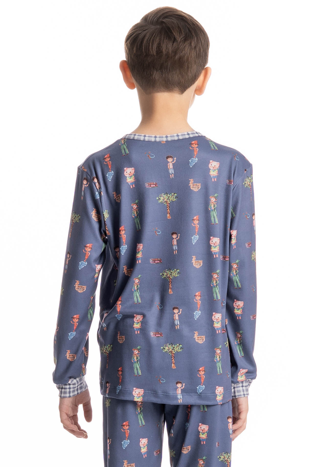 Pijama Masculino Infantil Longo Sítio Do Picapau Amarelo - Imagem 4 - Mobile