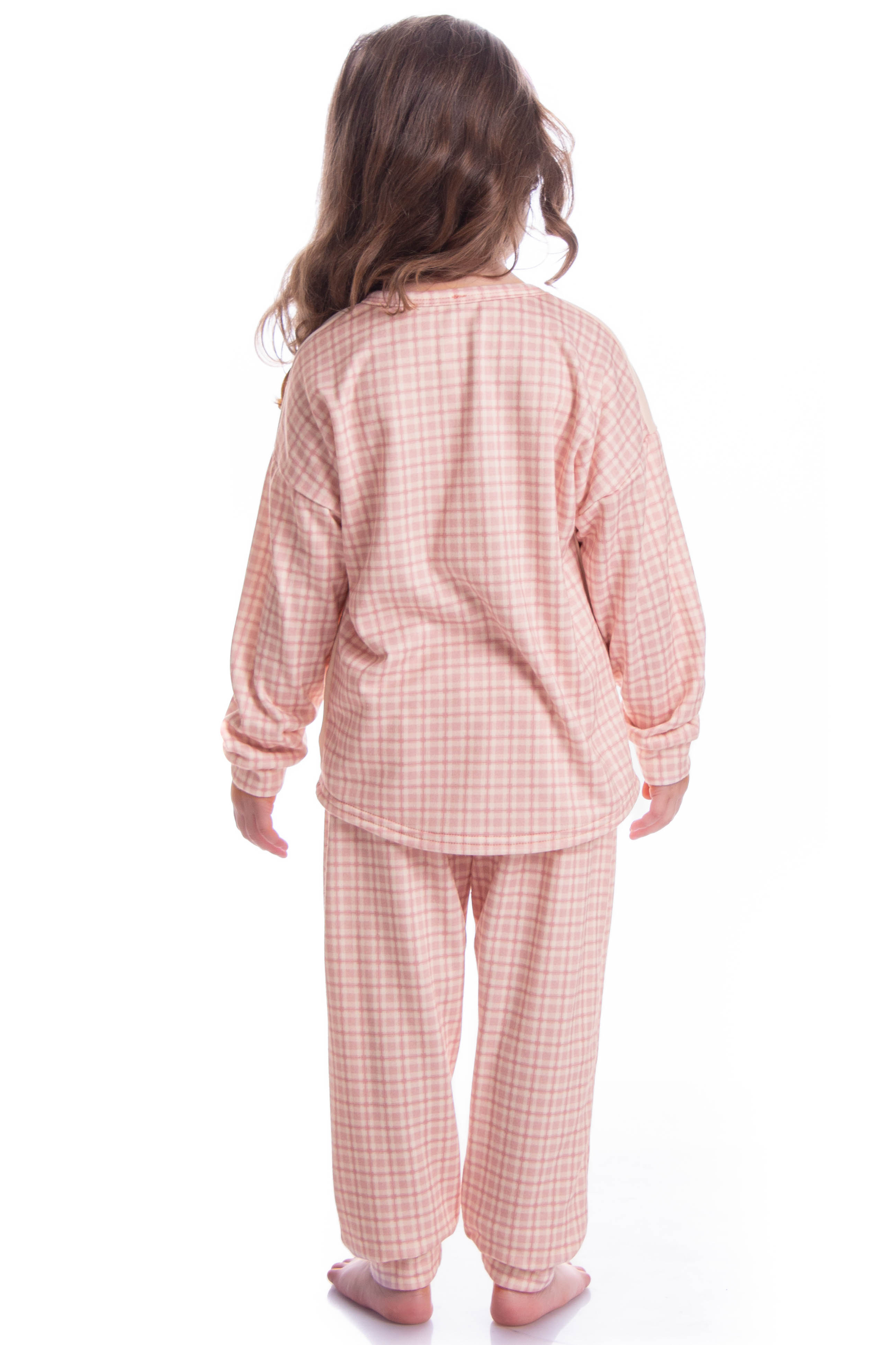 Pijama Feminino Infantil Velvet Longo Sítio Do Picapau Amare Rosa-3 - Imagem 2