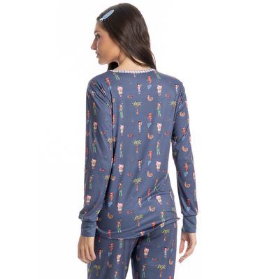 Pijama Longo Sítio Do Picapau Amarelo - Imagem 4 - Mobile