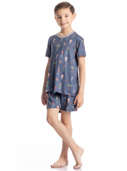 Pijama Masculino Infantil Curto Sítio Do Picapau Amarelo - Imagem 3 - Desktop