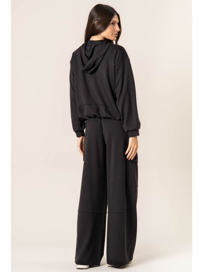 Calça Feminina Cargo Modal Duo Boxy - Imagem 2 - Desktop
